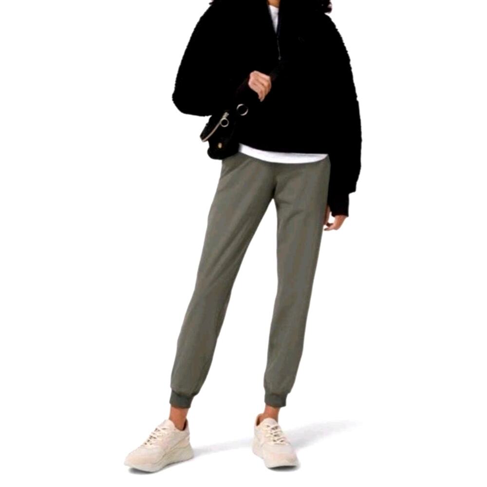 Lululemon On the Fly Jogger Dark Olive Size 10 Athleisure Workout Gym #951‎